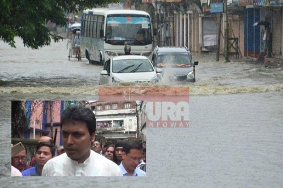 Tripura CM hits previous CPI-M Govt for â€˜Unscientificâ€™ City Design : Rs. 7 crore sanctioned for immediate drainage-system recovery 